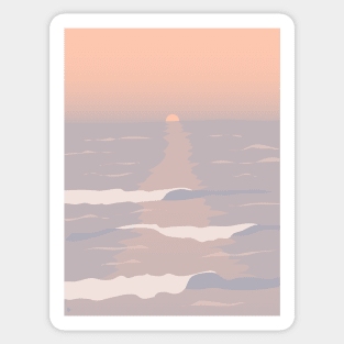 Sunset Waves Over Peru Sticker